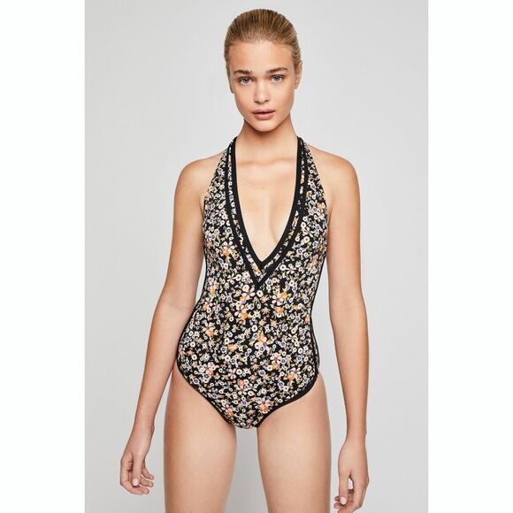 New! BCBGENERATION Racerback Women's One-Piece Swimsuit Bathing Suit Size Medium - Picture 2 of 9